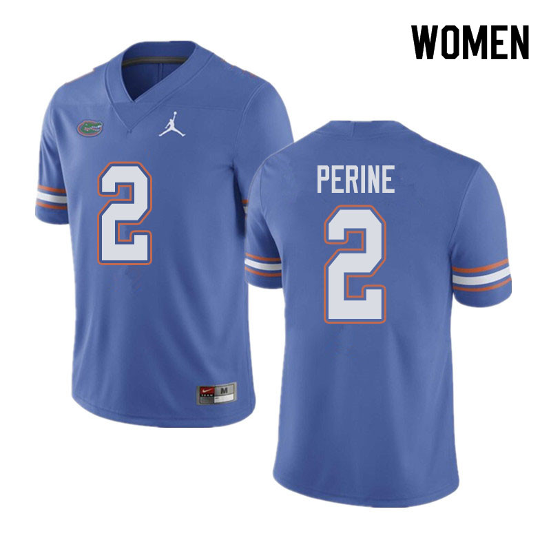Jordan Brand Women #2 Lamical Perine Florida Gators College Football Jerseys Sale-Blue - Click Image to Close